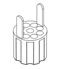 Адаптер для 9×10 мл каждый, круглое дно, к ротору S500-4 (максимально 36×10 мл)