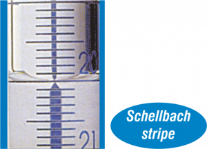 Бюретка Шиллинга 25 мл, ц.д. 0,1 мл, класс B, тип 1, пластиковый зажим, тефлоновый наконечник, полоса Шеллбаха, бутыль 1 л, 1 шт./уп., Glassco