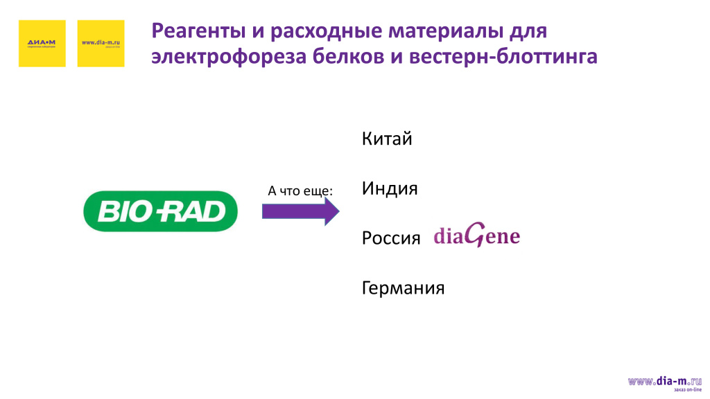 Новые партнеры «Диаэм» — поставщики продукции для вестерн-блоттинга Новые партнеры «Диаэм» — поставщики продукции для вестерн-блоттинга