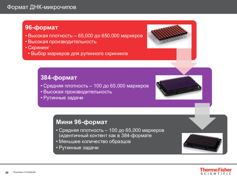 Форматы ДНК-микрочипов