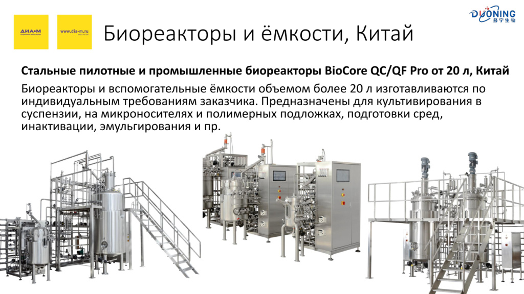 Биореакторы и ёмкости, Китай