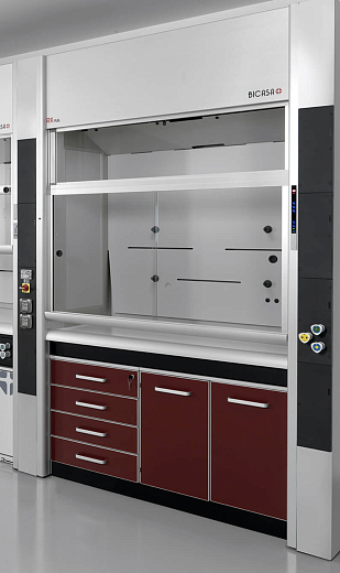 Вытяжной шкаф общего назначения, 150X91X90/260H СМ, RX, без тумбы, Bicasa