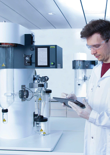 Сушилка распылительная, от 1 до 25 мкм, Mini Spray Dryer S-300 Corrosive, вид сбоку, Buchi