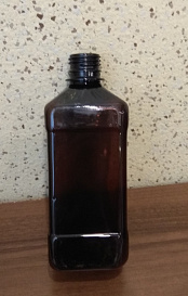 Бутыль, 540 мл, квадратная, крышка с контролем вскрытия, темный пластик