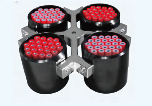 Адаптер для пробирок 2-7 мл круглое дно, на 24 места каждый, максимально 96×2-7 мл в роторе 4×500 мл, круглый бакет, 4 шт., Shuke, Китай