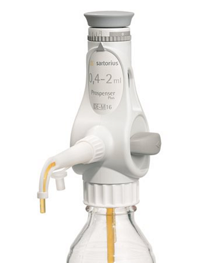 Дозатор бутылочный (флакон-диспенсер) с рециркуляционным клапаном и поворотом на 360°С, Prospenser Plus, Sartorius