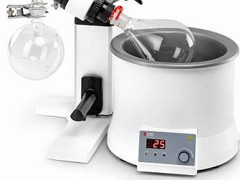 Роторный испаритель RE100-S, вертикальный холодильник 1200 см², ручной лифт, DLab, Китай