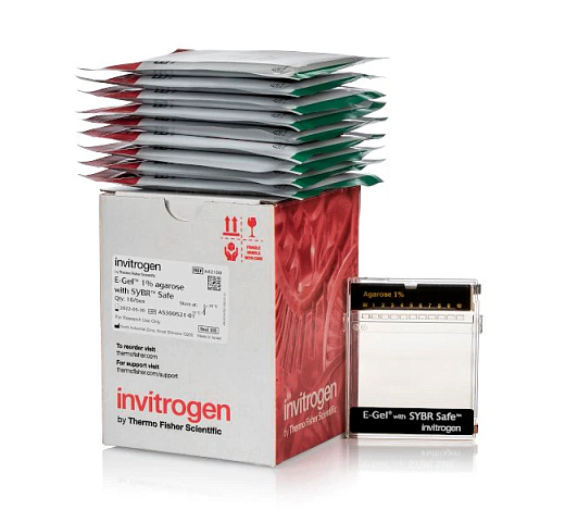 Гель агарозный готовый E-Gel Agarose Gels with SYBR Safe DNA Gel Stain, 1%, 10 шт./уп.