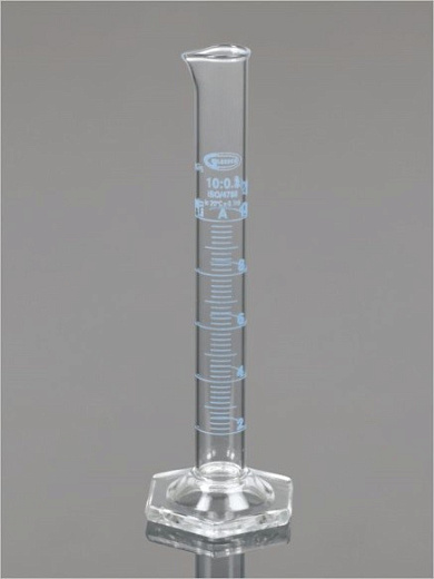 Цилиндр мерный, класс А, 2000,0 мл, ц.д. 20,0 мл, БС, градуировка, шестиугольное основание, сертификат на партию, 1 шт./уп., Glassco