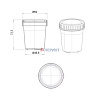 Контейнер одноразовый, 120 мл, ПП, стерильный, инд. уп., 1 шт./уп., 300 шт./кор., Перинт