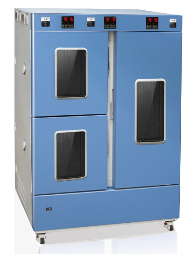 Климатическая камера постоянных условий «тепло-холод-освещение-влажность» для тестирования стабильности лекарств, +15...+65 ºC, 3 камеры, 2×125 и 250 л, смотровое окно, SHH-SDT