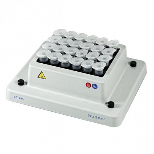 Блок для пробирок SC 18/02C, 24×0,2 мл + 12×1,5 мл, для TS-100C