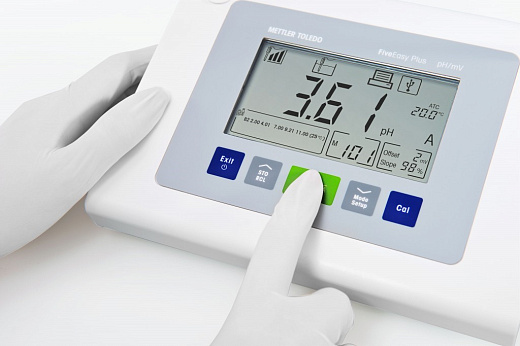 рН-метр, -2-16±0,01, стационарный, без электрода, FP20-мeter, серия FiveEasy Plus, дисплей, Mettler Toledo