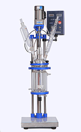 Реактор лабораторный, 400 °С, 100 л, EXS-100L, с рубашкой, верхнеприводной мешалкой с взрывобезопасным исполнением, штативом