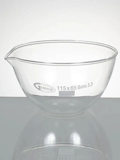 Чаша выпарительная, кварц, 100×38 мм, 1 шт./уп., Glassco, Индия