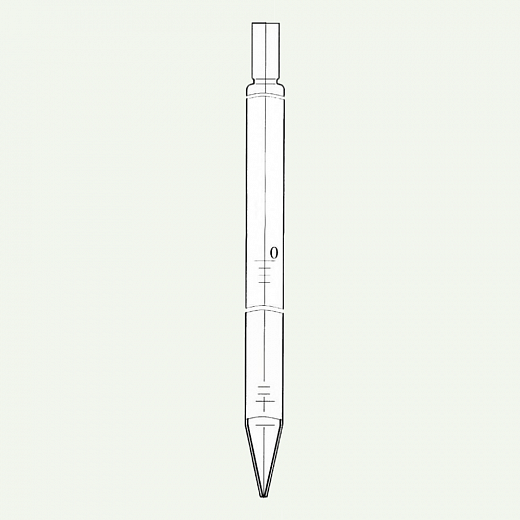 Пипетка стеклянная, 10 мл, НС, градуированная, полный слив, тип 3, исполнение 2, 2 класс точности, 1 шт./уп.