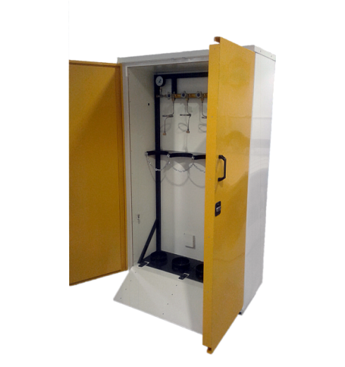 Шкаф для газовых баллонов ШБХ ГБ 850, вариант внутреннего наполнения