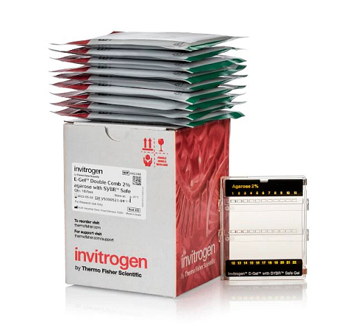 Гель агарозный готовый E-Gel Double Comb Agarose Gels with SYBR Safe DNA Gel Stain, 2%, 10 шт./уп.