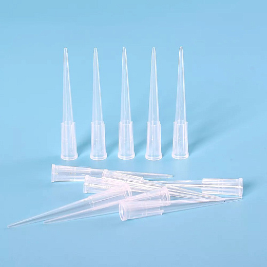 Наконечники до 10 мкл, удлиненные, без фильтра, стерильные, бесцветные