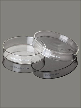 Чашки Петри, d 120 мм, боросиликатное стекло, h 20 мм, 10 шт./уп., Glassco, Индия