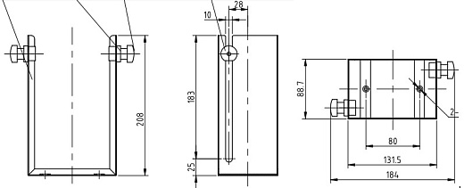 Зажим для 96-луночного планшета (размеры)
