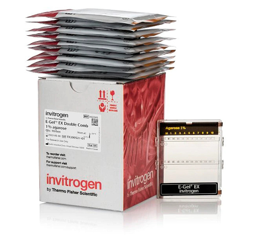 Гель агарозный готовый E-Gel EX Double Comb, 1%, 10 шт./уп.