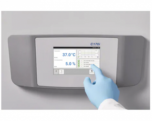 CO₂-инкубатор, 170 л, прямой нагрев, ИК-датчик стерилизуемый, 4-секционная дверца, контроль О₂, ручка справа, CellXpert 170i