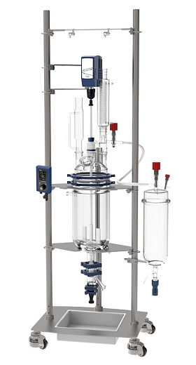 Реактор химический 50 л, EZChem, DN400, с рубашкой, с верхнеприводной мешалкой OHS.4DF