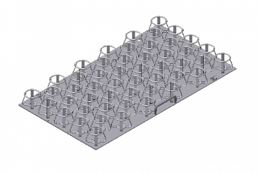 Платформа M c зажимами (н/ж сталь) 19х1000 мл, для Multitron / Thermotron / Orbitron