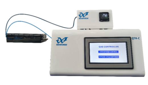 Мини-инкубатора в комплекте с газовым смесителем QTK-A  для наблюдения за живыми клетками в условиях гипоксии