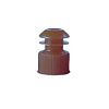 Крышка-пробка для цилиндрической пробирки, коричневая, 16×100, 1000 шт./уп.