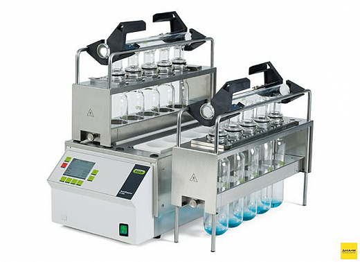 Дигестор ИК, 12 мест, 100 - 500 мл, ручной подъёмник, набор с обратным холодильником, K-439 Фото 1