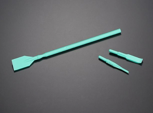 Скребок для клеток, двухсторонний, J-образный крючок, 9,0 мм, зеленый, стерильный, ПЭ, инд., упак., 100 шт./кор., Jet Biofil, Китай