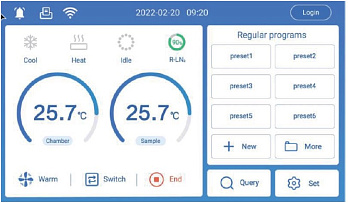 Криозамораживатель CJ-L37, пользовательский интерфейс, Haier Biomedical