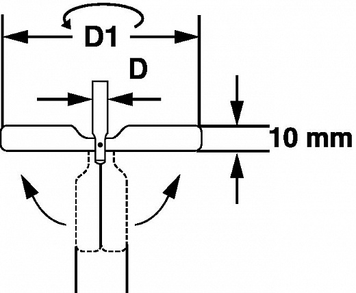 Перемешивающий элемент центробежный, 2 раздвижные лопасти, d 90 мм, длина 500 мм, нержавеющая сталь Фото 2