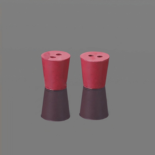 Пробка, резина, красная, шлиф 14/18, по DIN 12871, 100 шт./уп., Glassco