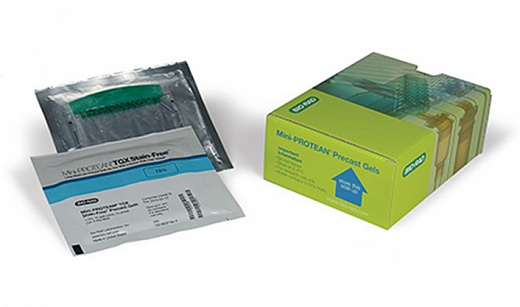 Гель полиакриламидный готовый Mini-Protean TGX Stain Free, 8,6 х 6,7 см, 10 лунок, 50 мкл, 8-16%