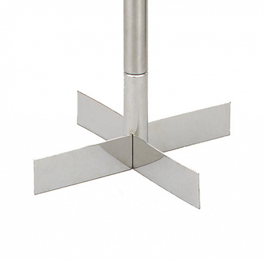 Перемешивающий элемент лопастной, 4 закрепленные лопасти, d 50 мм, длина 400 мм, нержавеющая сталь Фото 1