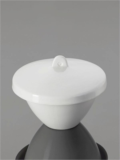 Тигель низкий, 150 мл, 82×51 мм, кремний, c крышкой, 4 шт./уп., Glassco