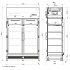 Шкаф для стерильного хранения, БАВнп-01-«Ламинар-С.»-1,2, габаритные размеры, Ламинарные системы
