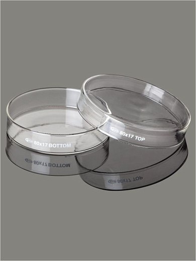 Чашки Петри, d 50 мм, боросиликатное стекло, h 17 мм, 10 шт./уп., Glassco