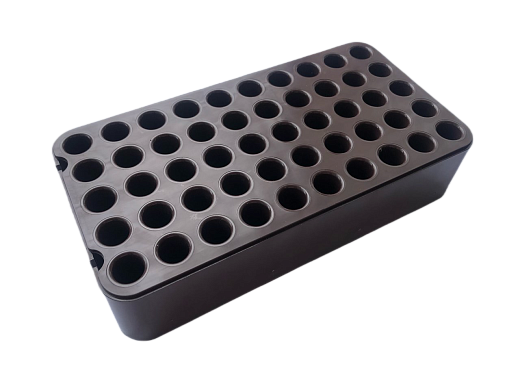 Штатив для цилиндрических пробирок на 50 мест (Rack D13), коричневый