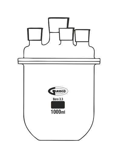Сосуд реактора, с крышкой, Glassco, Индия